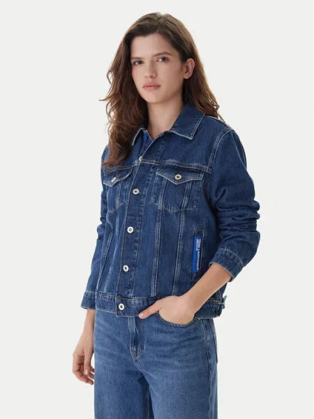 Дънково яке Karl Lagerfeld Jeans тъмносиньо