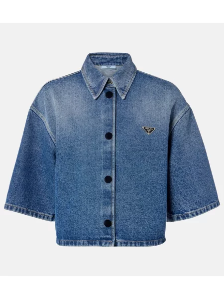 Košulja Prada ošišan plava