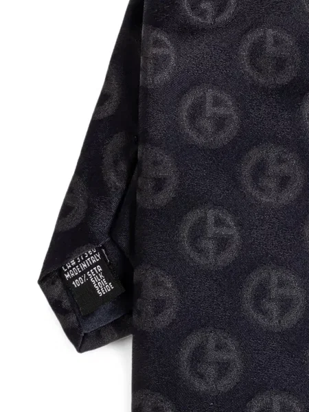 Šilkinis kaklaraištis Giorgio Armani su autografu mėlyna