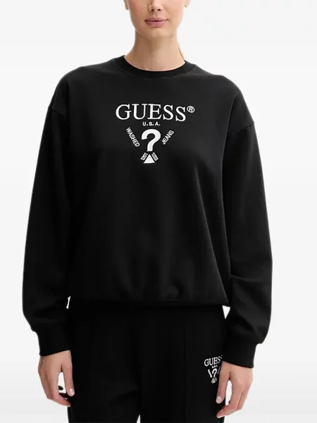 Hanorac Guess cu broderie negru
