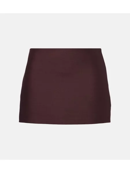 Fustă Khaite de lână bordo