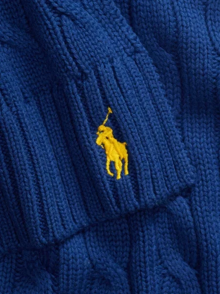 Matlasat sneakerși Polo Ralph Lauren cu autograf de catifea cord albastru