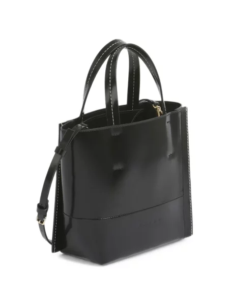 Geantă shopper Marni din piele negru