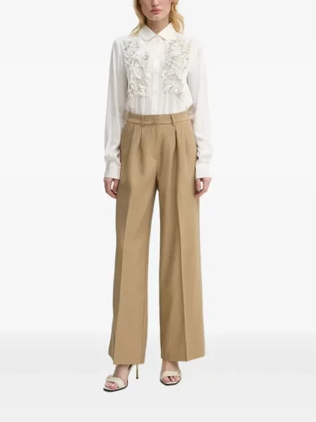 Kołnierzykowy koszula Bruuns Bazaar z cekinami biała