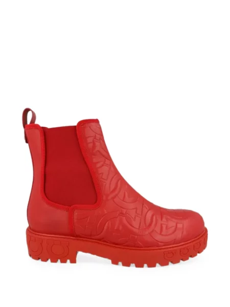 Botine chelsea Ferragamo roșu