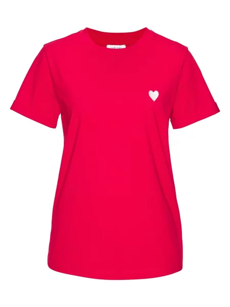 LASCANA Tricou roșu deschis alb