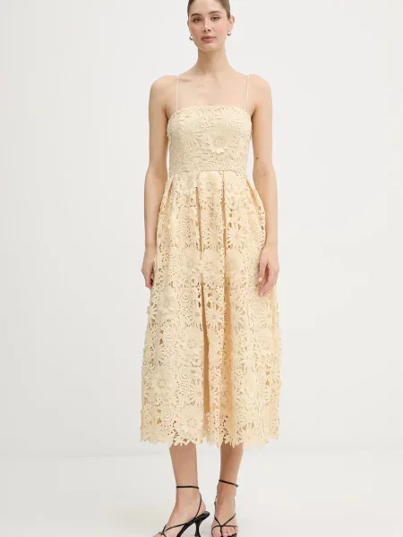 Rotate rochie cu corset galben