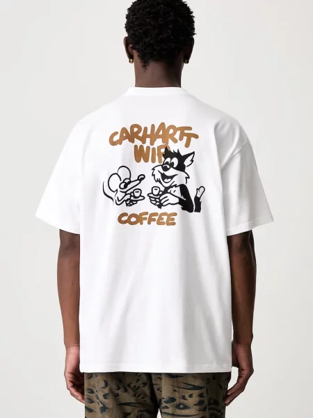 T-shirt o kroju regular fit z nadrukiem z motywem na tyle Carhartt Work In Progress biała