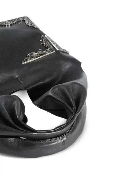 Δερμάτινη τσάντα χειρός Maison Margiela μαύρο