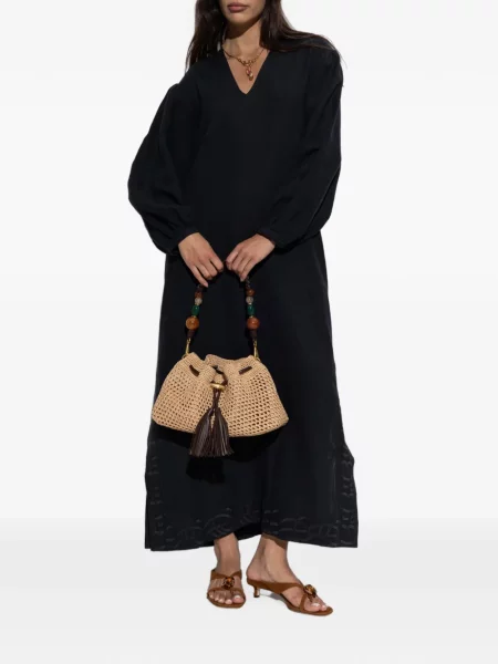 Rochie maxi By Malene Birger cu broderie negru
