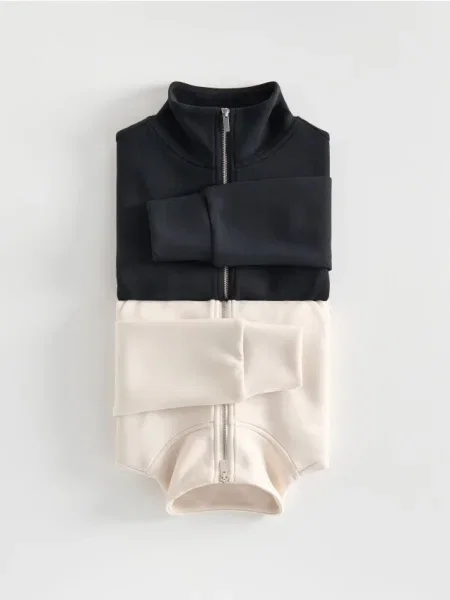 Reserved Rozpinana bluza z modalem czarny