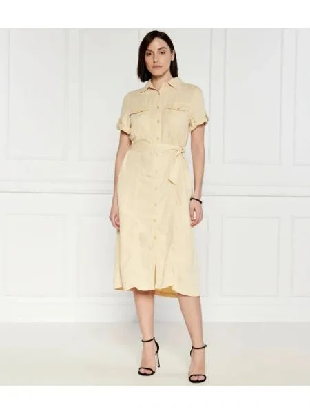 Pepe Jeans London Rochie cu cordon EVELINDA maro