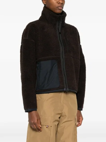 Geacă Canada Goose din fleece maro