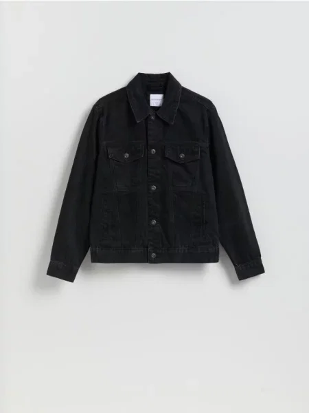 Reserved Geacă din denim negru