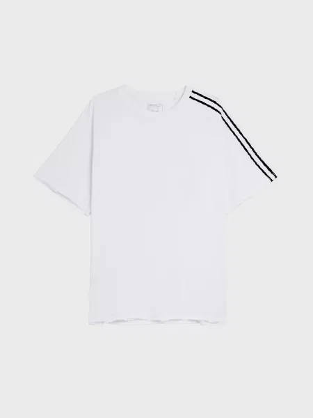 Футболка Adidas в полоску белая