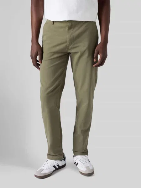 Levi's spodnie zielony w fasonie chinos oliwkowe