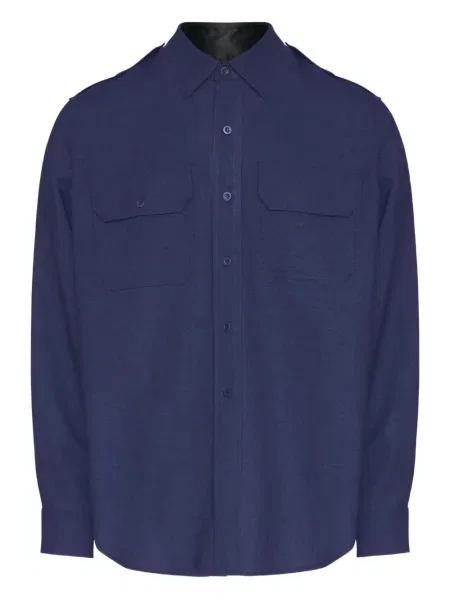 Вълнена риза Maison Margiela синьо