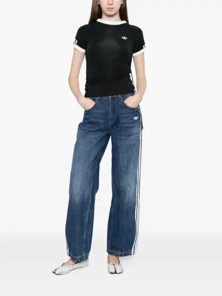 Haftowana podkoszulka Adidas na ramiączkach do biegania brązowa