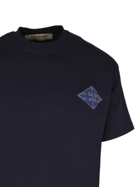 Tricou Exit Society cu imagine albastru