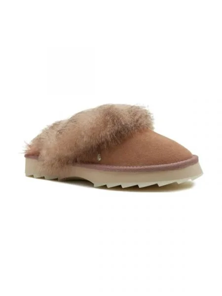 EMU Australia De piele papuci de casă Jolie Sharky Crimp maro