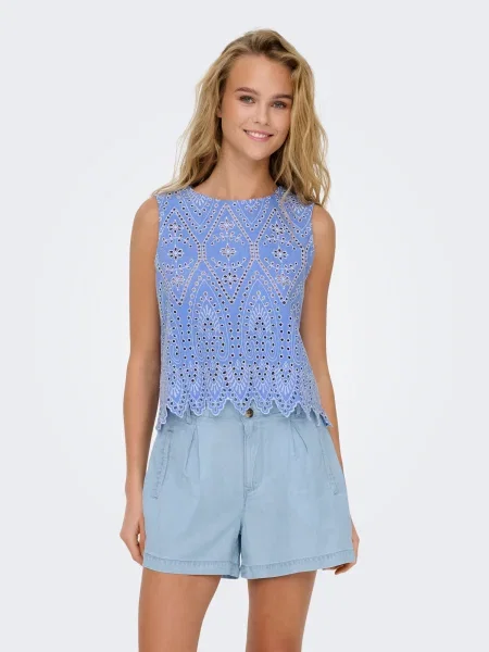 ONLY Top ONLTULUM golublje plava