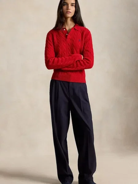Polo Ralph Lauren sweter wełniany czerwony