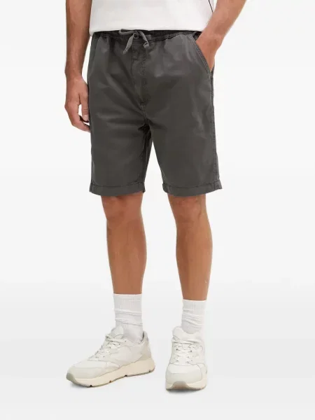Pantaloni scurți Alpha Industries cu autograf cu cordon gri