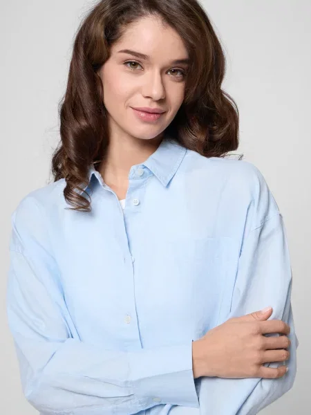 Лляна сорочка Prpy блакитна