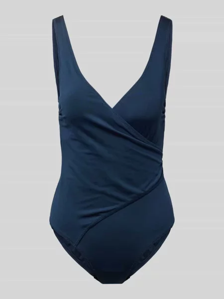 Strój kąpielowy w stylu kopertowym Magic Bodyfashion granatowy