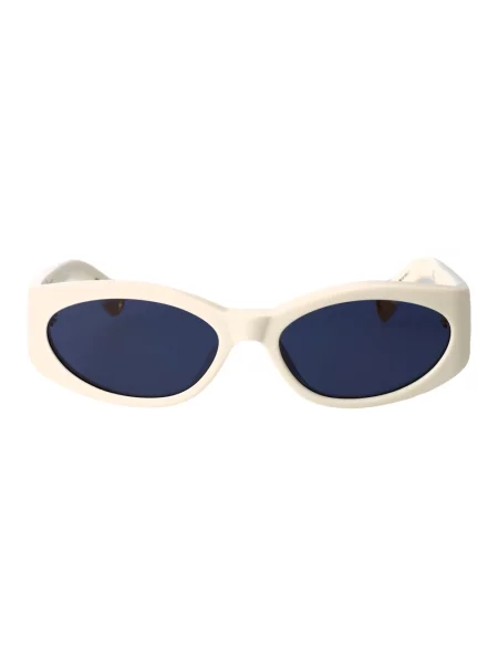 Jacquemus okulary przeciwsłoneczne OVALO biały