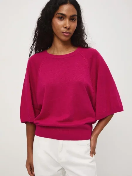 Medicine sweter lniany różowy