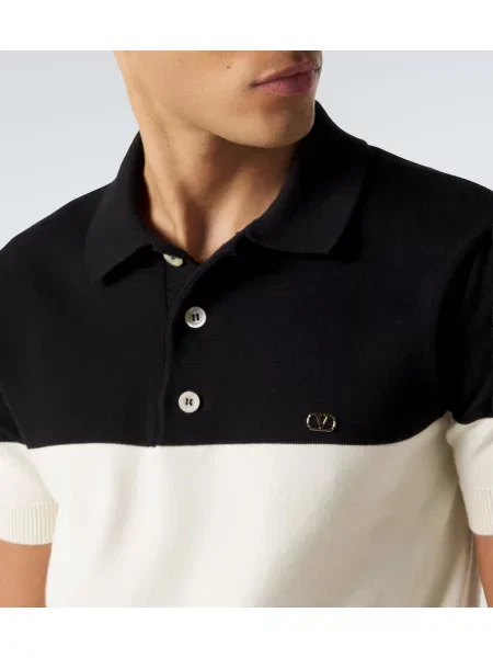Ριγέ polo Valentino λευκό