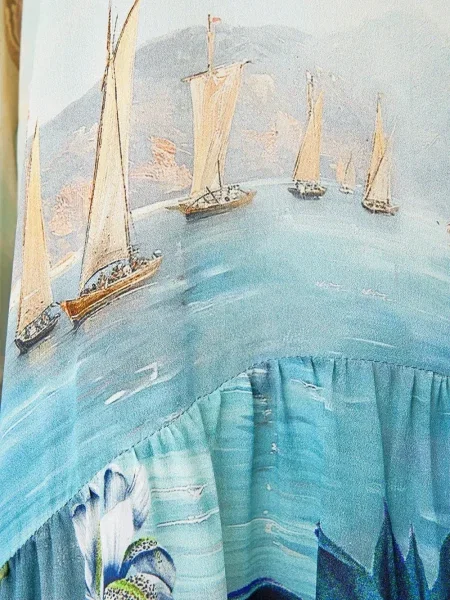 Warstwowa mały sukienka mini Camilla garniturowa niebieska