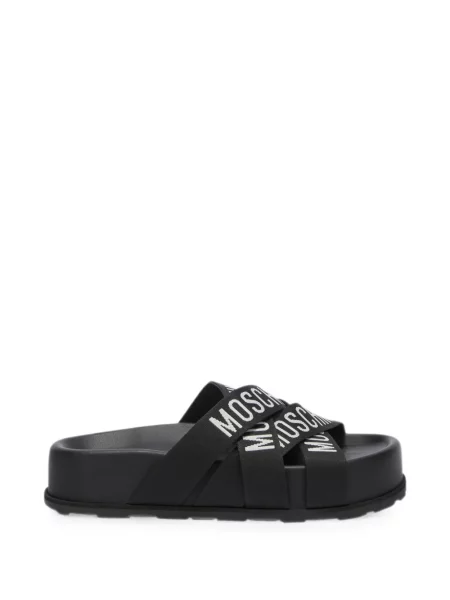 Sandale Moschino cu imagine cu bretele negru