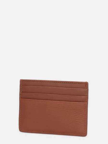 Tommy Hilfiger Usnjen etui za kartice rjava