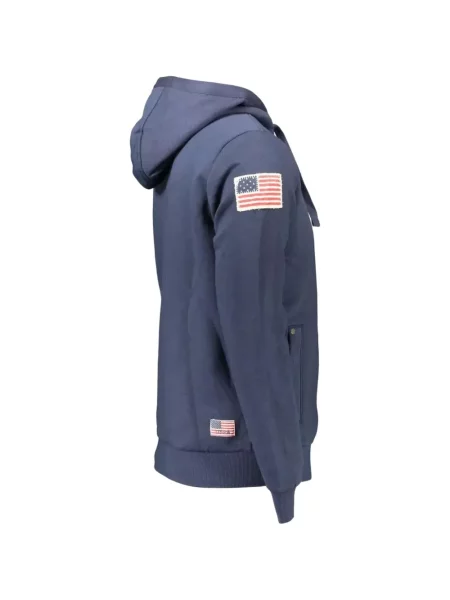 Majica s kapuljačom Us Polo Assn s vezom plava