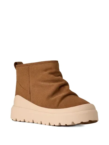 Botine Ugg din piele de căprioară cu platformă maro