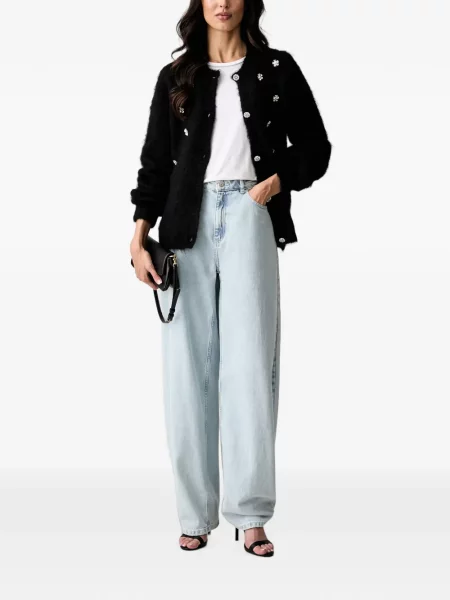 Pufos cardigan Silvian Heach negru