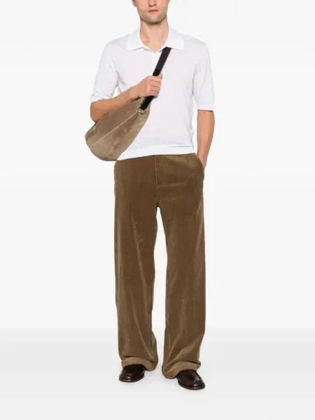 Pantaloni Jil Sander de catifea cord maro
