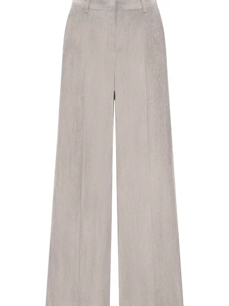 Pantaloni Seductive de catifea cord gri