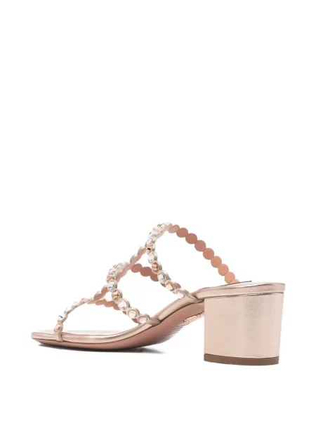 Sandale Aquazzura de cristal auriu