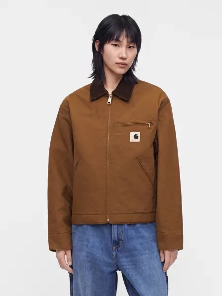 Carhartt WIP Prechodná bunda Detroit / tmavohnedá hnedá