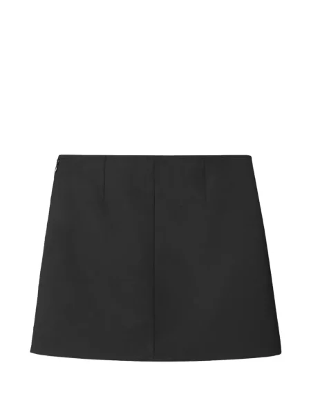 Fusta mini Courreges în linie A cu autograf negru
