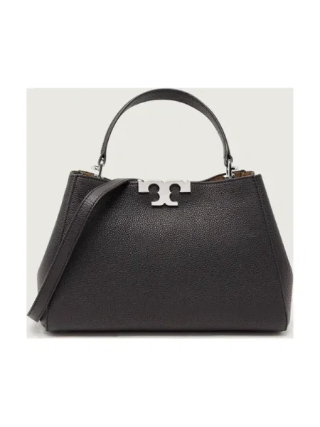 TORY BURCH Bőr bőrönd Eleanor fekete