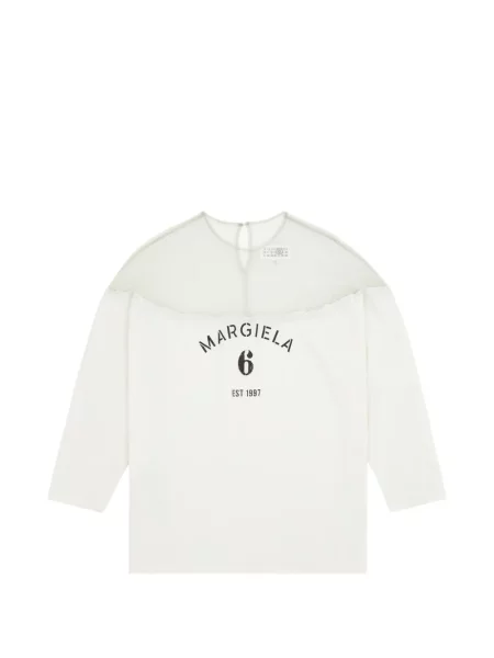 Tricou Mm6 Maison Margiela cu autograf alb