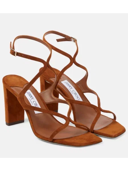 Sandale Jimmy Choo din piele de căprioară maro