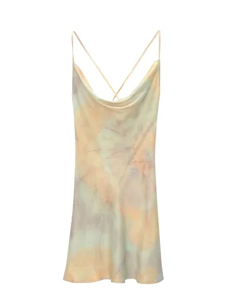 Pull&Bear Obleka žafran / limonino-rumena / meta / roza rumena