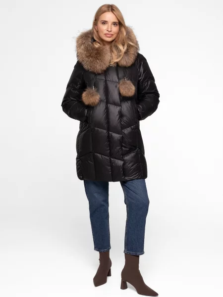 Kurtka puchowa Perso czarna