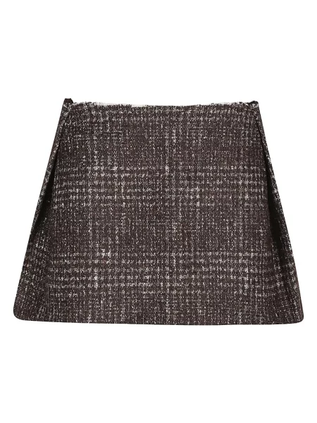 Fusta mini Iro din tweed maro