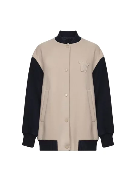 Kurtka bomber Weekend Max Mara dwustronny beżowy